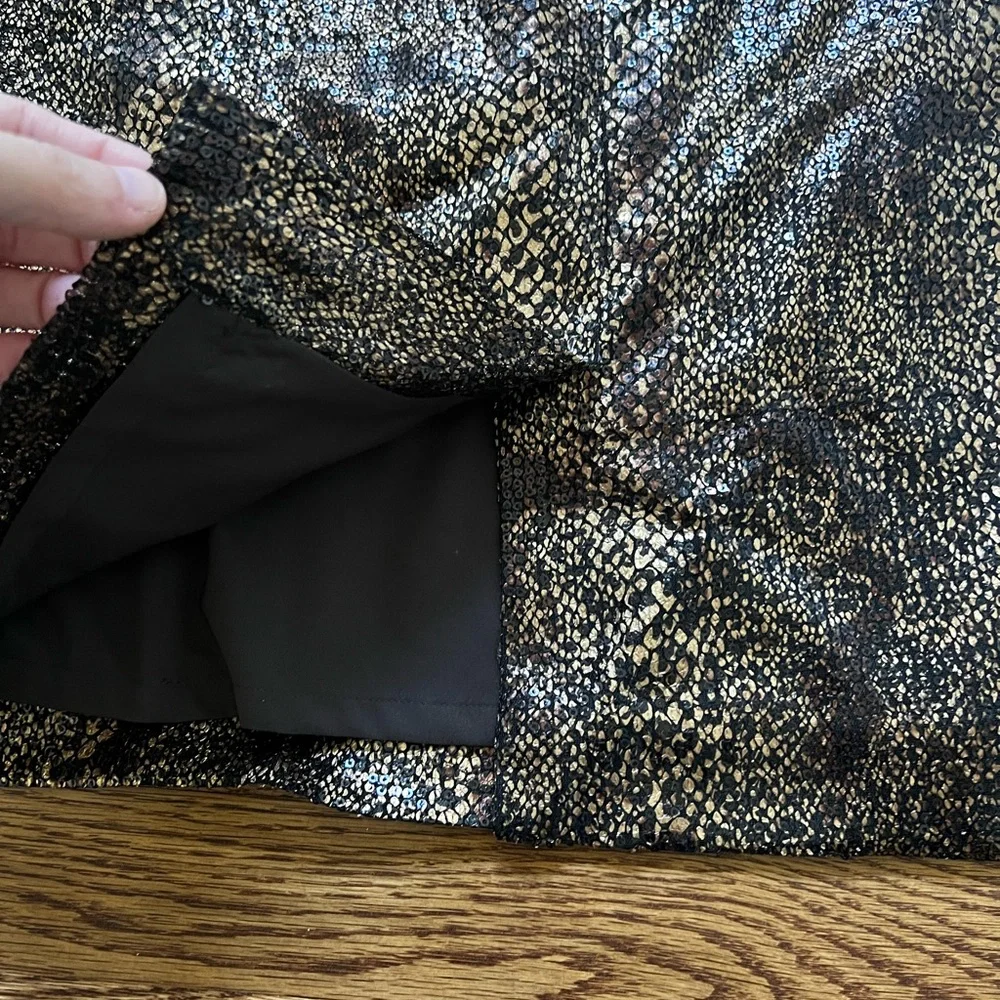 WORTH NEW YORK Faux Snake Skin Pencil Skirt Mob Wife Animal Print‎ Statement 4
